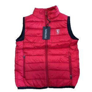 Ferrari Kids Boy Red Zipper Vest Size 5/6 Years
